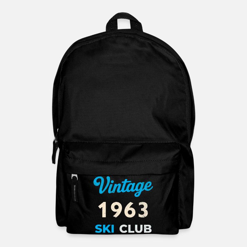 Vintage 1963 – Ski Club Retro Birth Year Gift - Backpack - black
