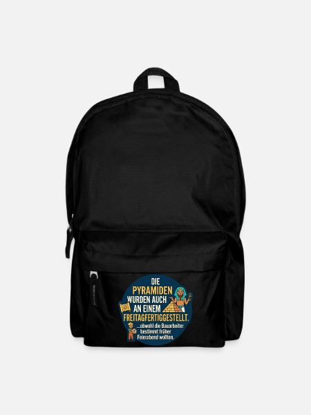 Pyramiden Freitag Feierabend Spruch - Rucksack - Schwarz
