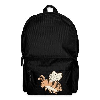 Orange Cartoon Bee Stripes Tiger - Backpack - black - Front