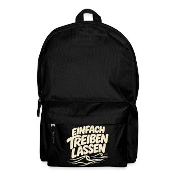 Einfach treiben lassen - Schön locker - Rucksack - Schwarz - Vorne