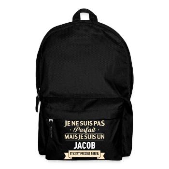 Je Ne Suis Pas Parfait Mais Je Suis Un Jacob Et... - Sac à dos - noir - Devant