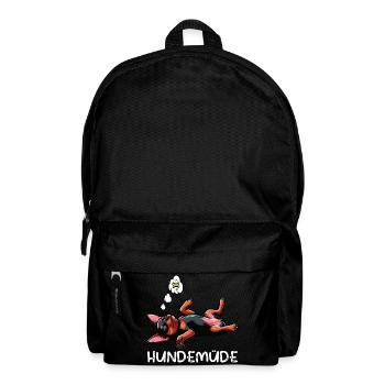 Hundemüde Zwergpinscher Pinscher Pinscherbesitzer - Rucksack - Schwarz - Vorne