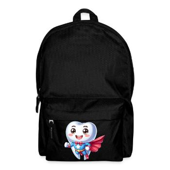 Dentist Superhero Tooth Teeth Hero Brushing Teeth - Backpack - black - Front