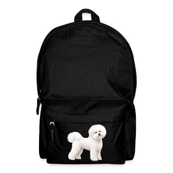 Bichon Frisé réaliste - Sac à dos - noir - Devant