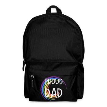 Proud Dad LGBTQ Rainbow Family - Backpack - black - Front