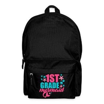 1st Grade Meerjungfrau Mermaid Schulstart - Rucksack - Schwarz - Vorne
