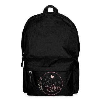 Lehrerin mit Herz!  - Rucksack - Schwarz - Vorne