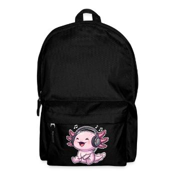 Axolotl Singing Listening to Music - Backpack - black - Front