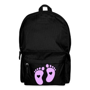 Pieds de bébé - Sac à dos - noir - Devant
