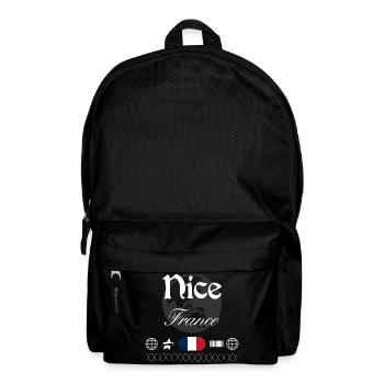 Nizza Frankreich Streetwear Reise Souvenir - Rucksack - Schwarz - Vorne