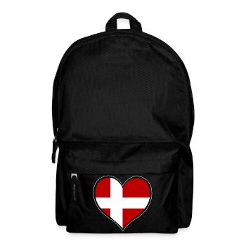 Dänemark Herzflagge - Rucksack - Schwarz - Vorne