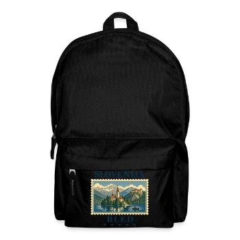 Slowenien Bled Vintage Reisemarke - Rucksack - Schwarz - Vorne
