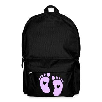 Empreinte de bébé Pattes en Cœur Délicate - Sac à dos - noir - Devant