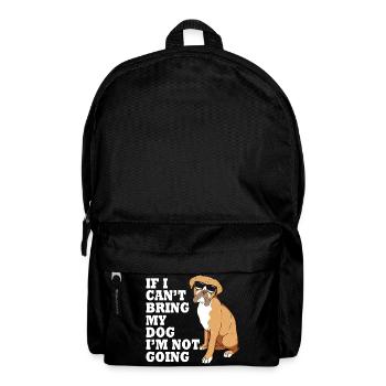 Chien Boxer - Sac à dos - noir - Devant