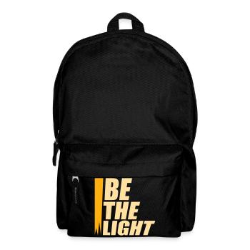 Be The Light Motivierend Positivität Spruch Logo - Rucksack - Schwarz - Vorne