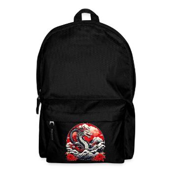 Japanischer Drachen - Rucksack - Schwarz - Vorne