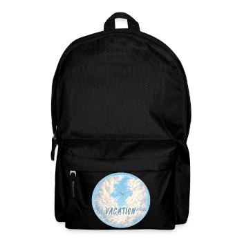finally vacation airplane finally free clouds - Backpack - black - Front