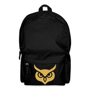Goldene Minimalistische Weisheitseule - Rucksack - Schwarz - Vorne