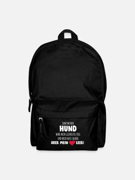 Leeres Herz ohne Hund - Rucksack - Schwarz