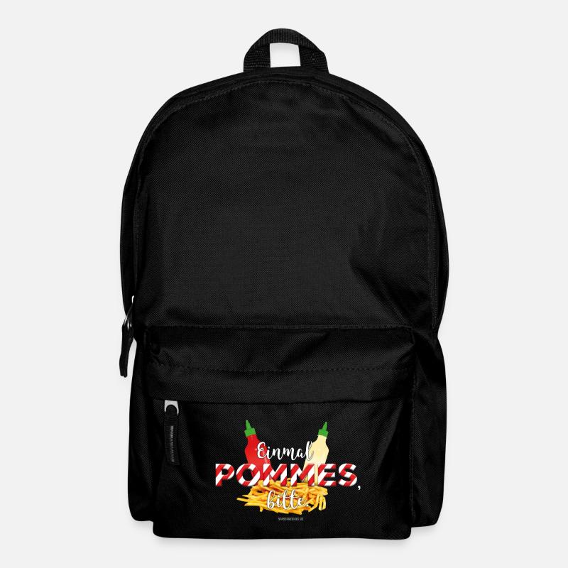 Pommes Schranke T-Shirt Design - Rucksack - Schwarz