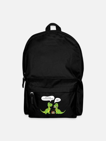 Hast du den Osterhasen gefressen? Dinosaurier - Rucksack - Schwarz