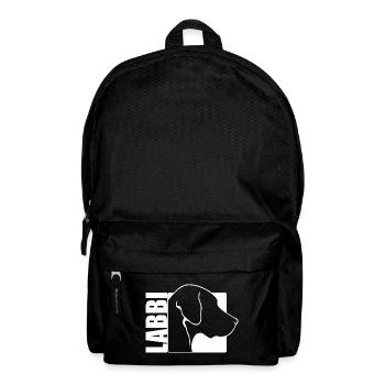 Labbi Profil Wilsigns Labrador Hunde Hund - Rucksack - Schwarz - Vorne