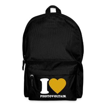 I Love Photovoltaik - Herz - Erneuerbare Energie - Rucksack - Schwarz - Vorne