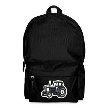 Traktor Linienzeichnung Vintage - Rucksack - Schwarz - Vorne