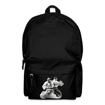 2 Jiu Jitso Kämpfer Geschenk - Rucksack - Schwarz - Vorne