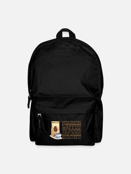 my first coffee in the morning - Backpack - black