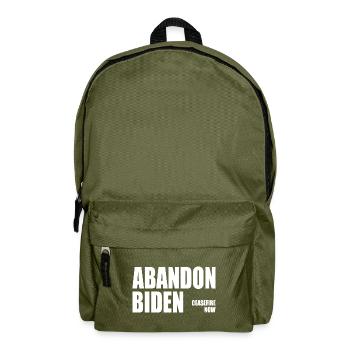 Abandon biden - Backpack - olive green - Front