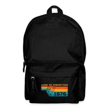 Jahrgang 1976 - 1976 Retro Geburtstagsgeschenk - Rucksack - Schwarz - Vorne