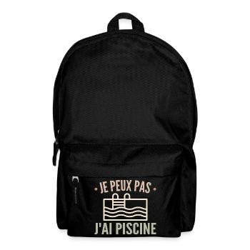 Je Peux Pas J'ai Piscine - Sac à dos - noir - Devant