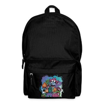 Geschenkidee Fantasy Doodle Art Zeichnen von Charakteren - Rucksack - Schwarz - Vorne