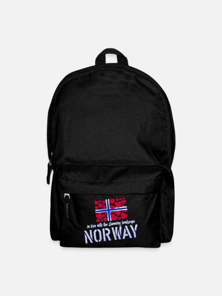 Norwegen Norge Norway - Rucksack - Schwarz