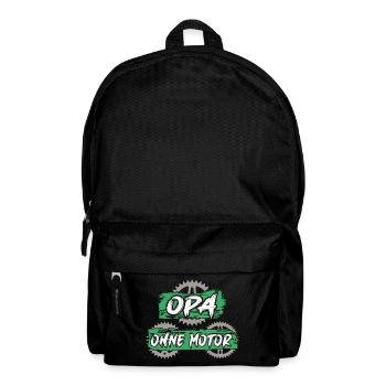 Opa fährt Fahrrad ohne Motor und Akku fitter Opa - Rucksack - Schwarz - Vorne