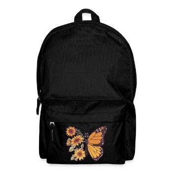Schmetterling Sonnenblumen - Rucksack - Schwarz - Vorne