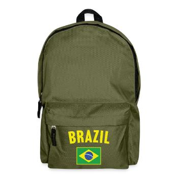 Brazil Flag - Backpack - olive green - Front