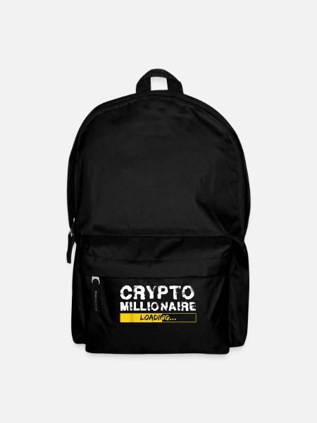 Crypto Millionaire Bitcoin T Shirt Trading - Backpack - black