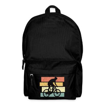 Biking retro vintage. bike mountain biking. - Backpack - black - Front