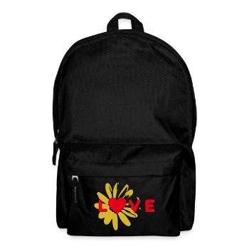 LOVE design with heart - Backpack - black - Front