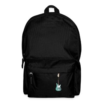Seafoam Green Bass Guitar - Backpack - black - Front
