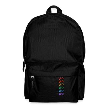 Lesbische Mädchen Regenbogen Text - Rucksack - Schwarz - Vorne