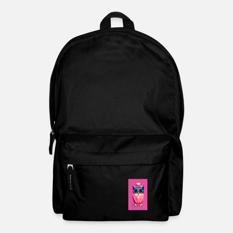 Owl with hat - Backpack - black