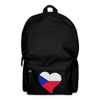 Tschechische Herz - Rucksack - Schwarz - Vorne