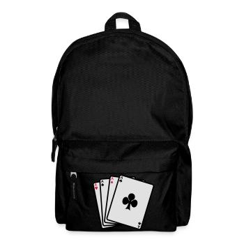 Poker - Karten - Rucksack - Schwarz - Vorne