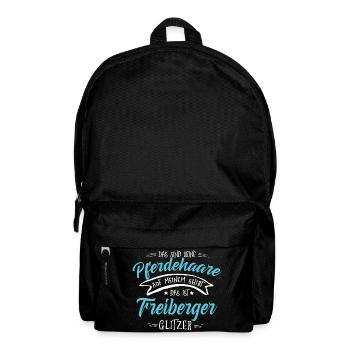 Freiberger Pferde Shirt-Glitzer - Rucksack - Schwarz - Vorne