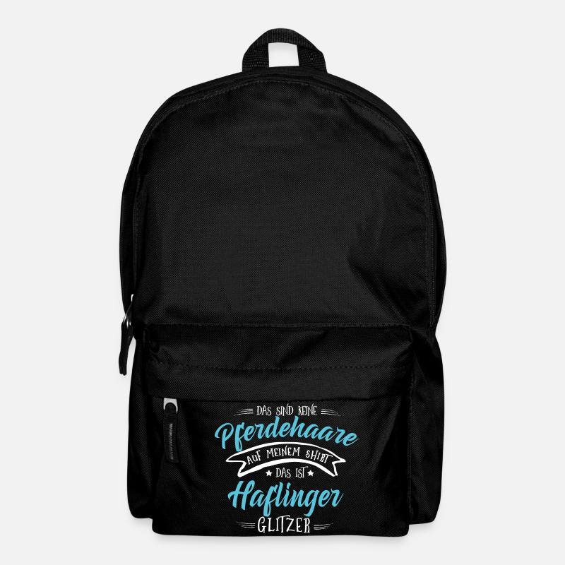 Haflinger Pferde Shirt-Glitzer - Rucksack - Schwarz