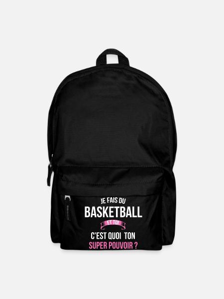 Basketball super pouvoir femme - Sac à dos - noir