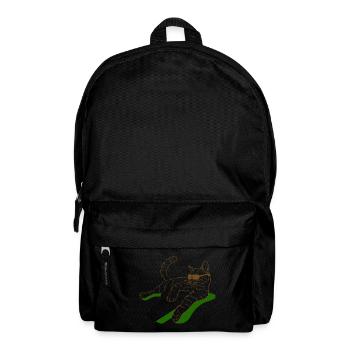Chat avec arme et lunettes de soleil - Sac à dos - noir - Devant